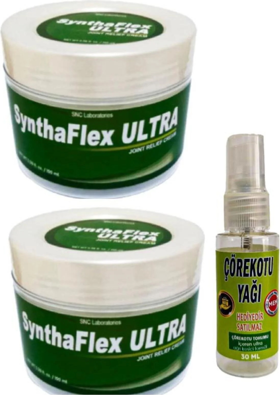 Syntha-Flex Masaj Bakım Kremi 100 ml x 2 Ad+Masaj Yağı ile 30 ml