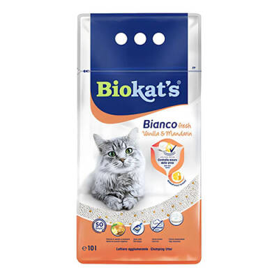 Bianco Vanilya Mandalina Bentonit Topaklanan Kedi Kumu 10 Lt