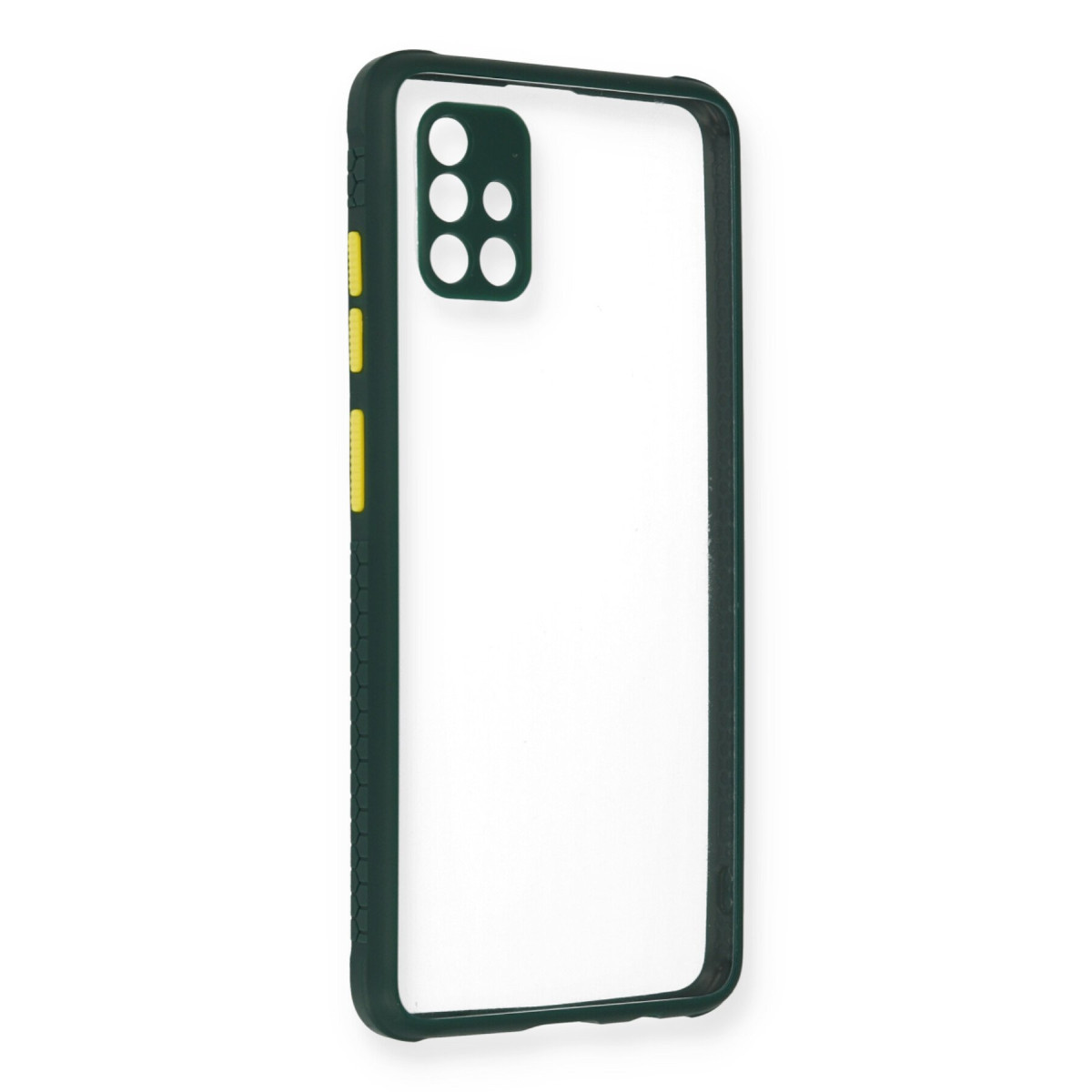 Galaxy A71 Kılıf Miami Şeffaf Silikon - Koyu Yeşil