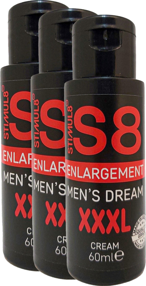 Stımul8 (S8) Erkeklere Özeı 3 Adet Xxxlbüyütücü 60 ml Krem En Boy Ebat Kremi