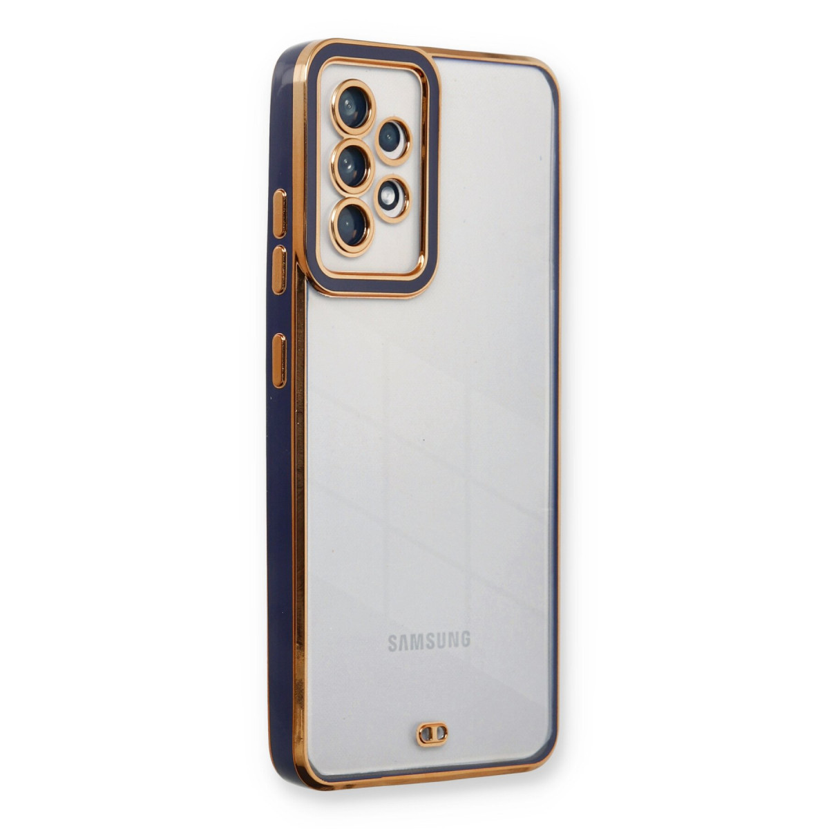 Galaxy A73 5G Kılıf Liva Lens Silikon - Mavi
