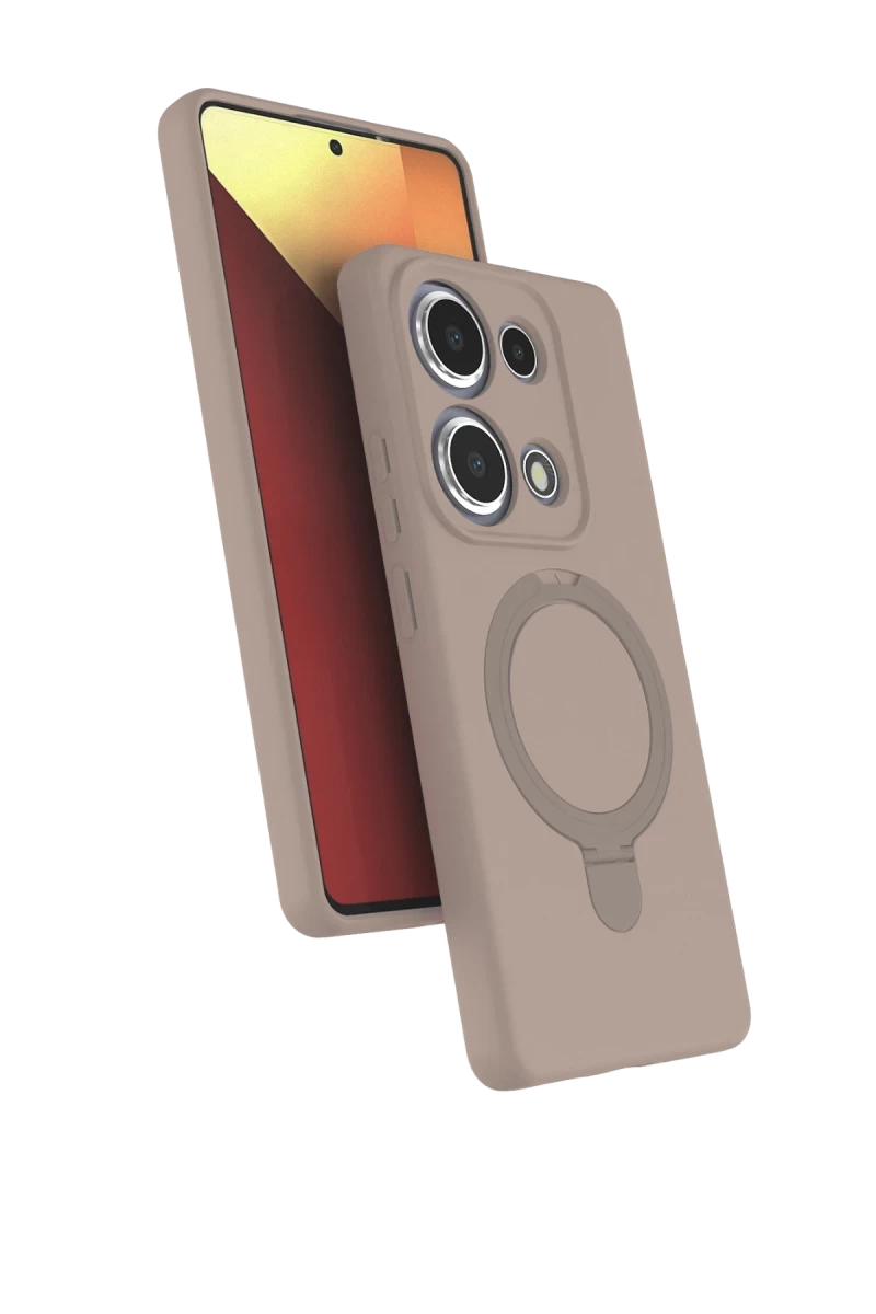 Xiaomi Redmi Note 13 Pro 4G Uyumlu Regal Magsafe Standlı Kapak - Çöl Titanyum