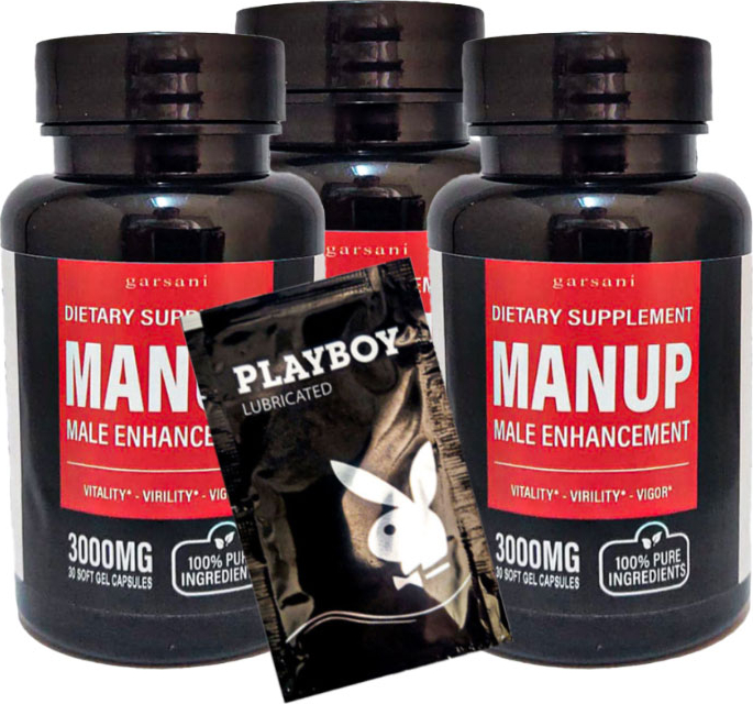 Manup Soft Gel Formunda Erkeklere Özel Bölge Şekillendirme Destekleyici 3 Adet 30 Lu BRK:025 + Hed.iye Playboy Kaydırmaca Jeli