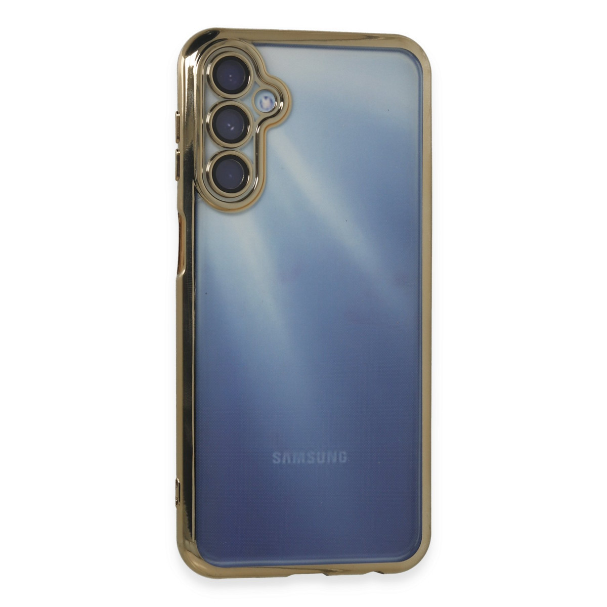 Galaxy A15 4G Kılıf Razer Lensli Silikon - Gold