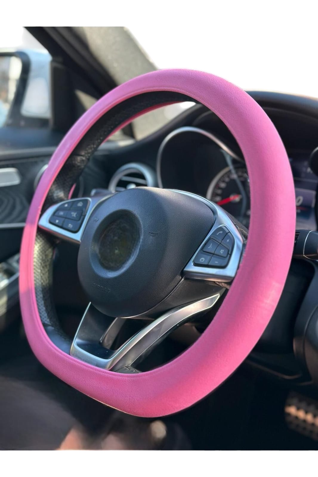 Silikon Direksiyon Kılıfı Pembe