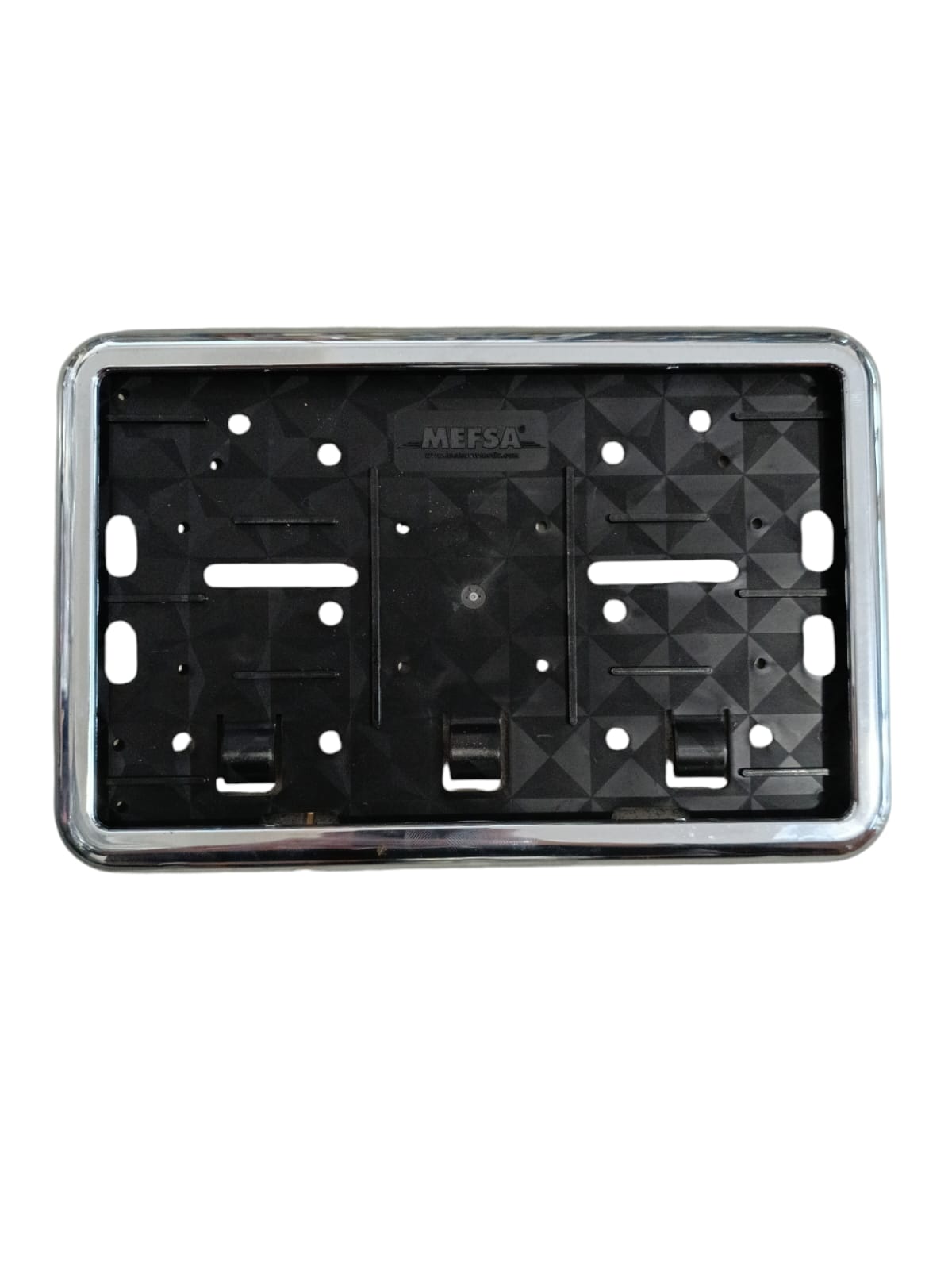 Çerçeveli Motorsiklet Plakalık Plaka Altlığı Krom Nikelajlı 26x17cm 1 Adet