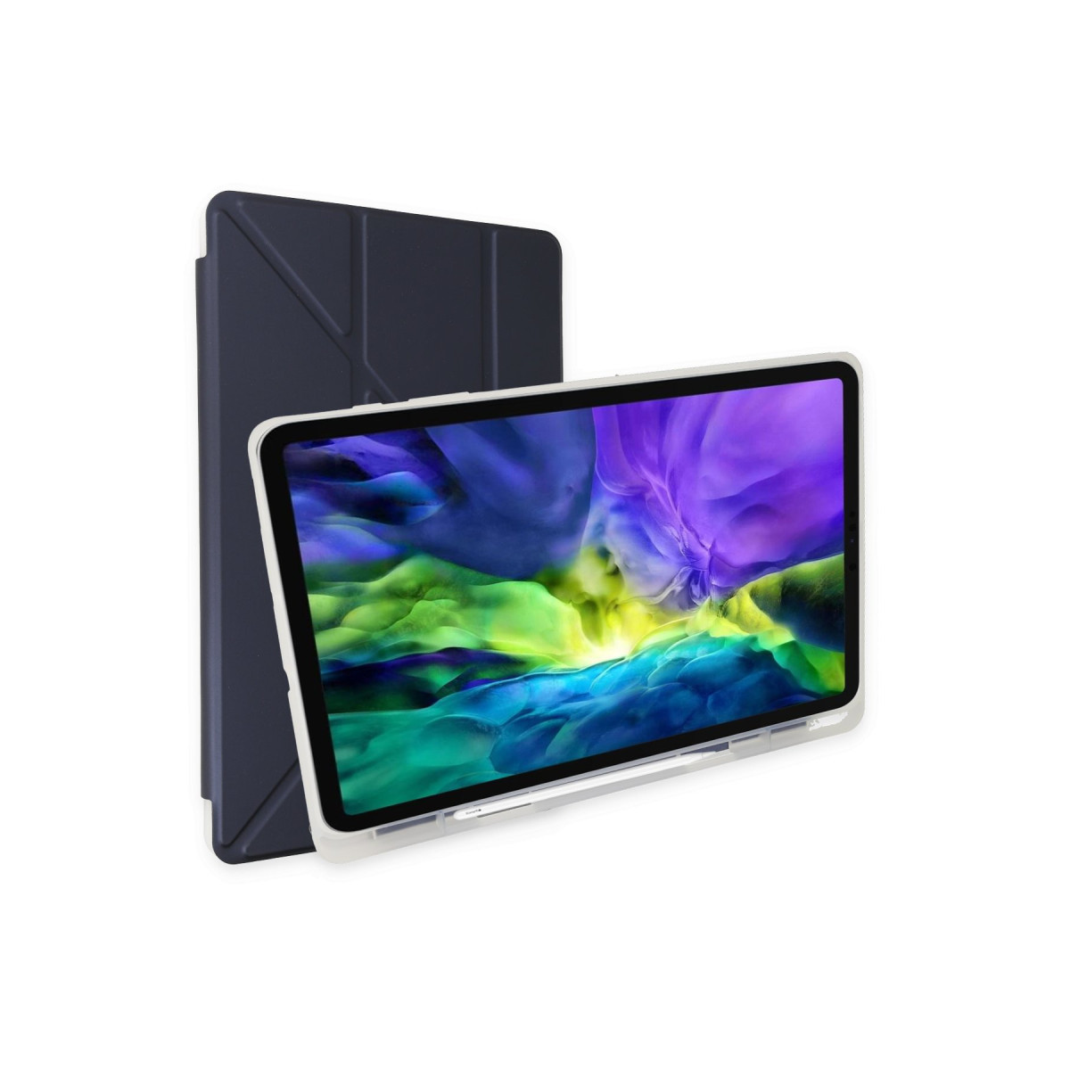 Galaxy T870 Tab S7 11 Kılıf Kalemlikli Mars Tablet Kılıfı - Lacivert
