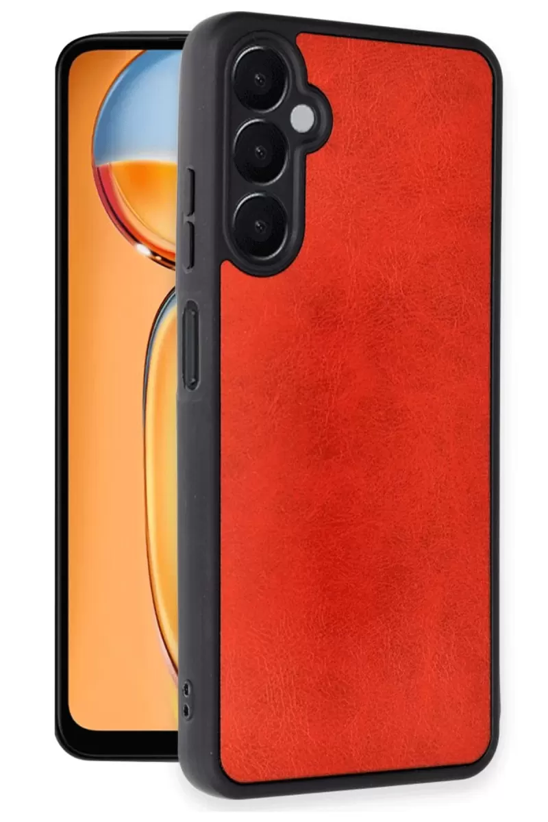 Galaxy A36 Kılıf Aras Deri Kapak - Kırmızı