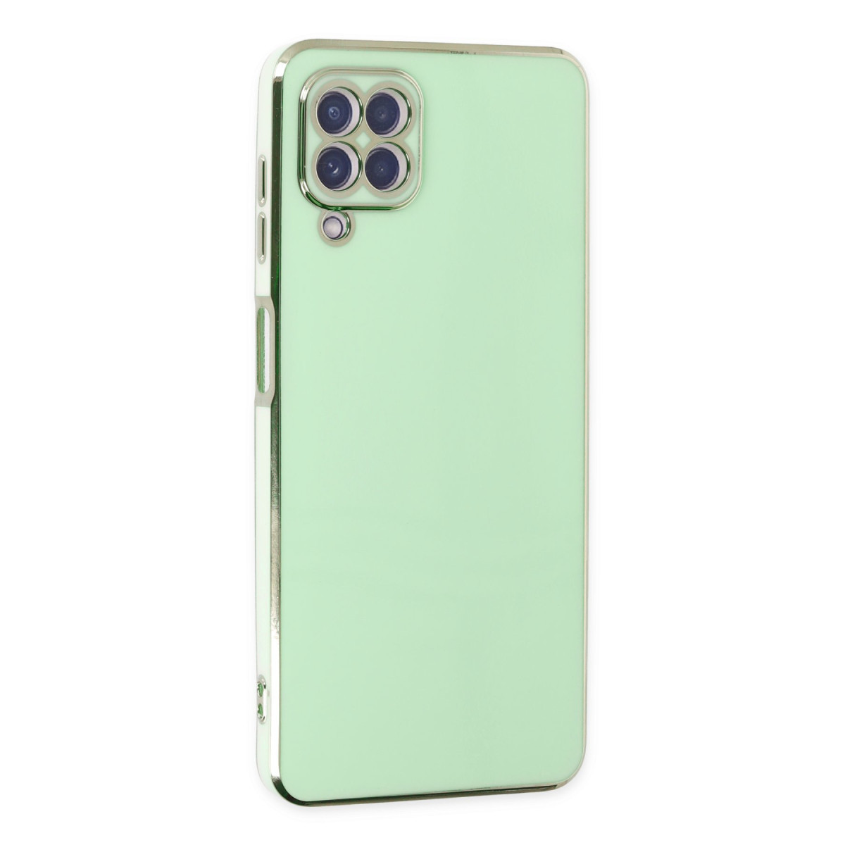 Galaxy A12 Kılıf Volet Silikon - Açık Yeşil