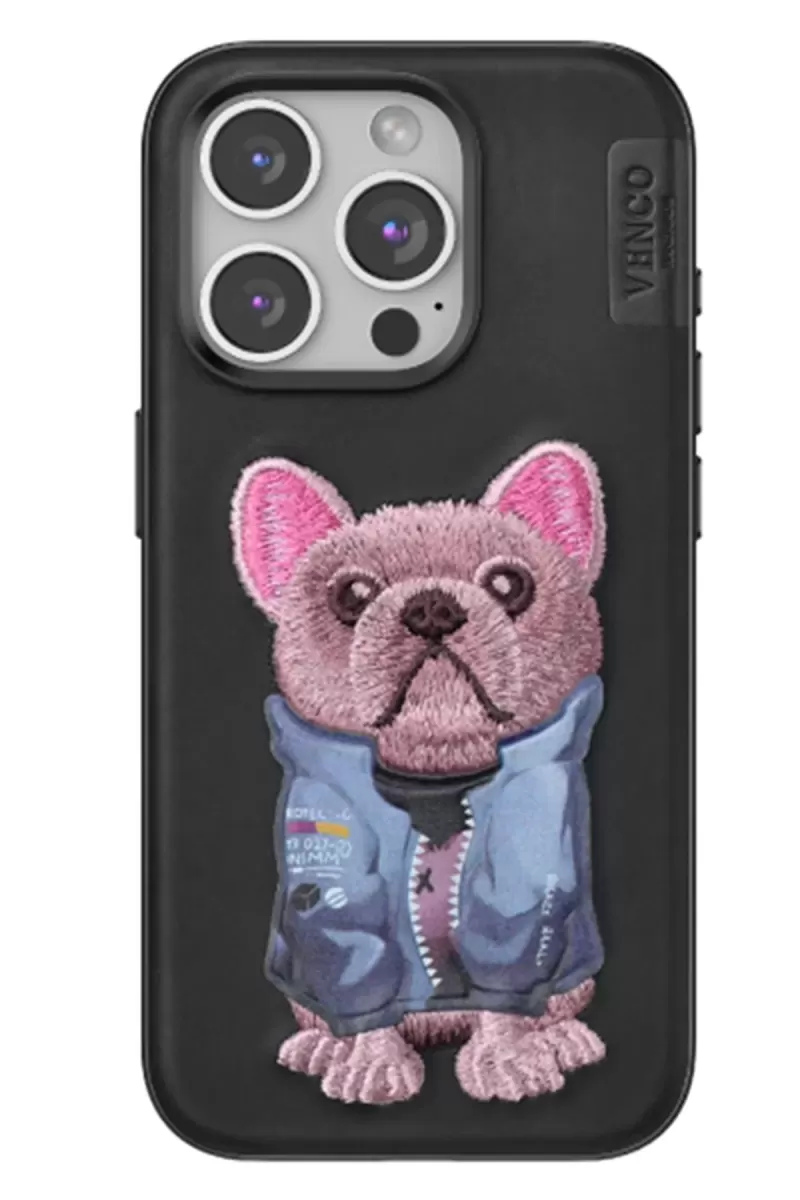 iPhone 15 Pro Max Cute Desenli Kapak - Siyah