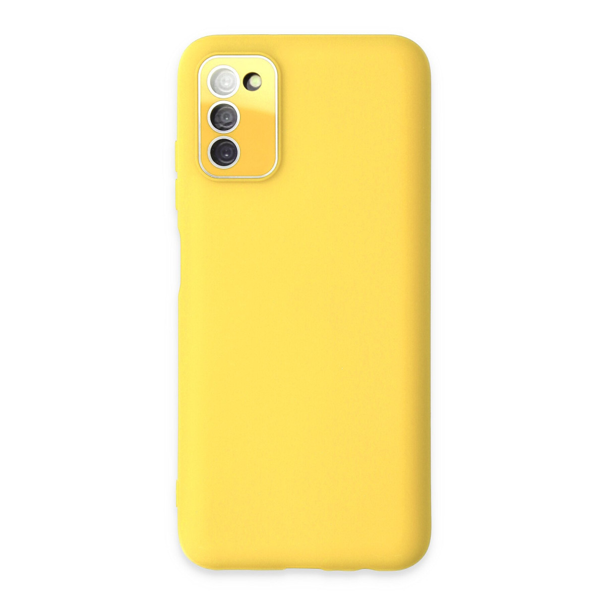 Galaxy A03S Kılıf Lansman Glass Kapak - Sarı