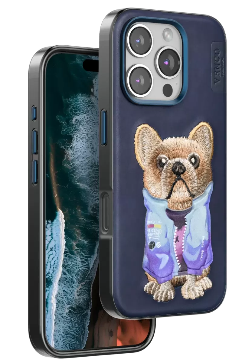 iPhone 16 Pro Max Cute Desenli Kapak - Lacivert