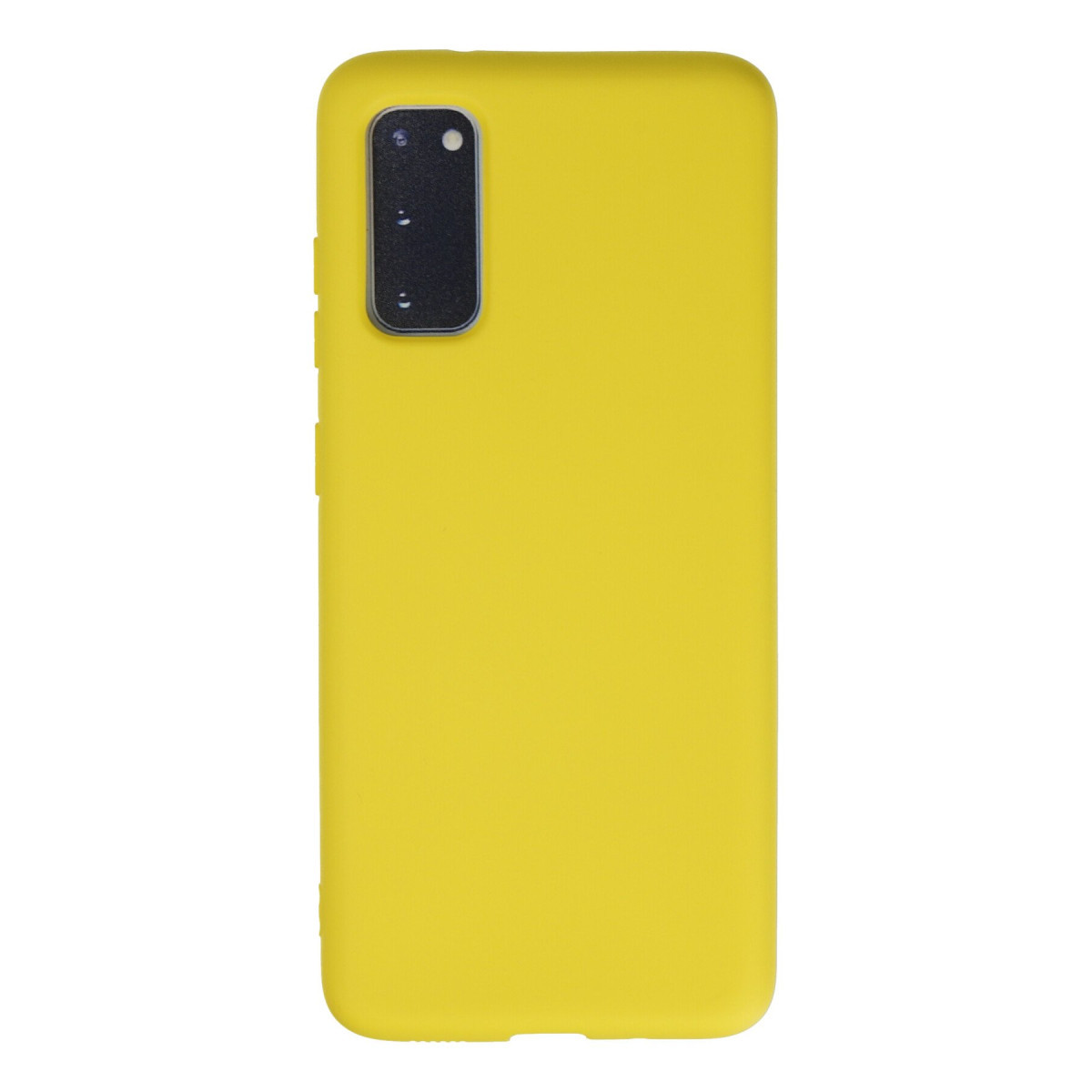 Galaxy S20 Kılıf Nano içi Kadife Silikon - Sarı