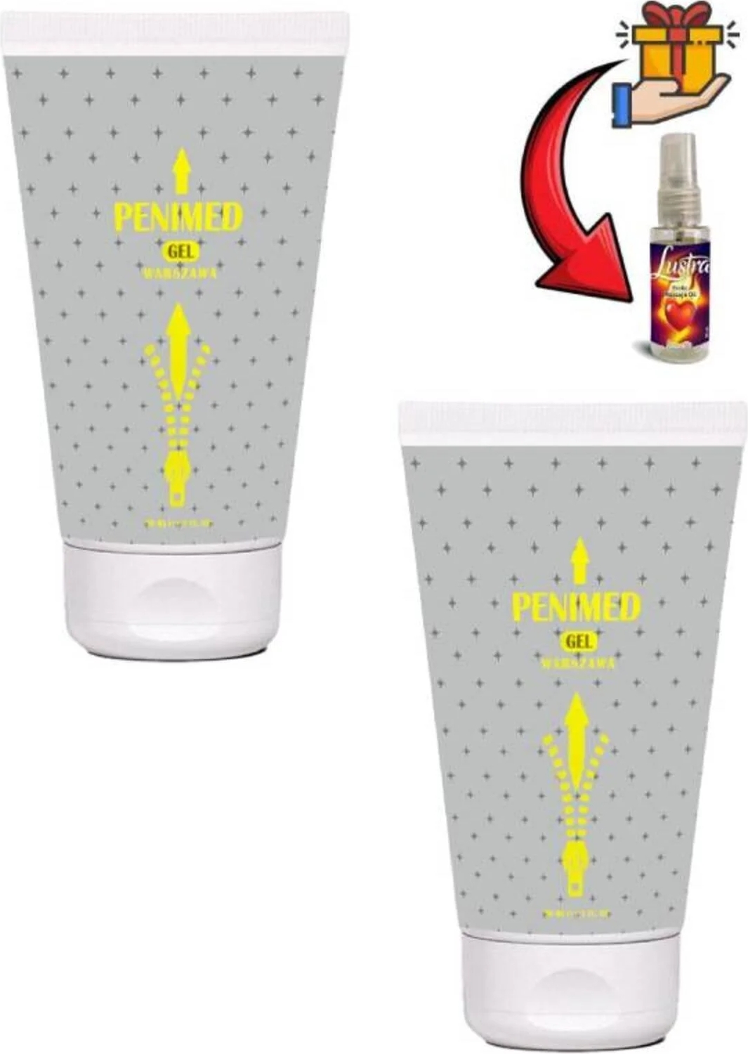 Pe.nis Katkı Veren Bakım Krem 50 ml x 2 Ad+Lustra Masaj Yağı