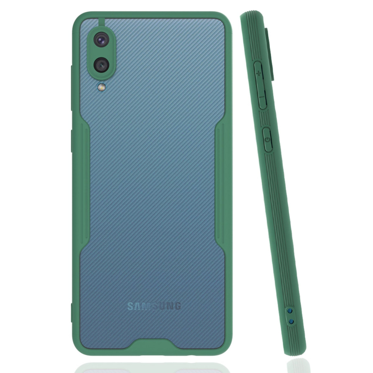 Galaxy A02 Kılıf Platin Silikon - Yeşil