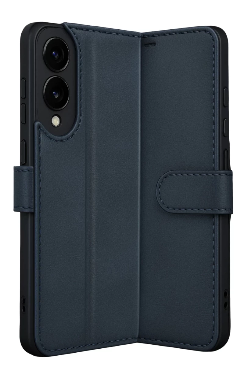 Samsung Galaxy S25 Uyumlu Edge Trend S Plus Kapaklı Kılıf - Lacivert
