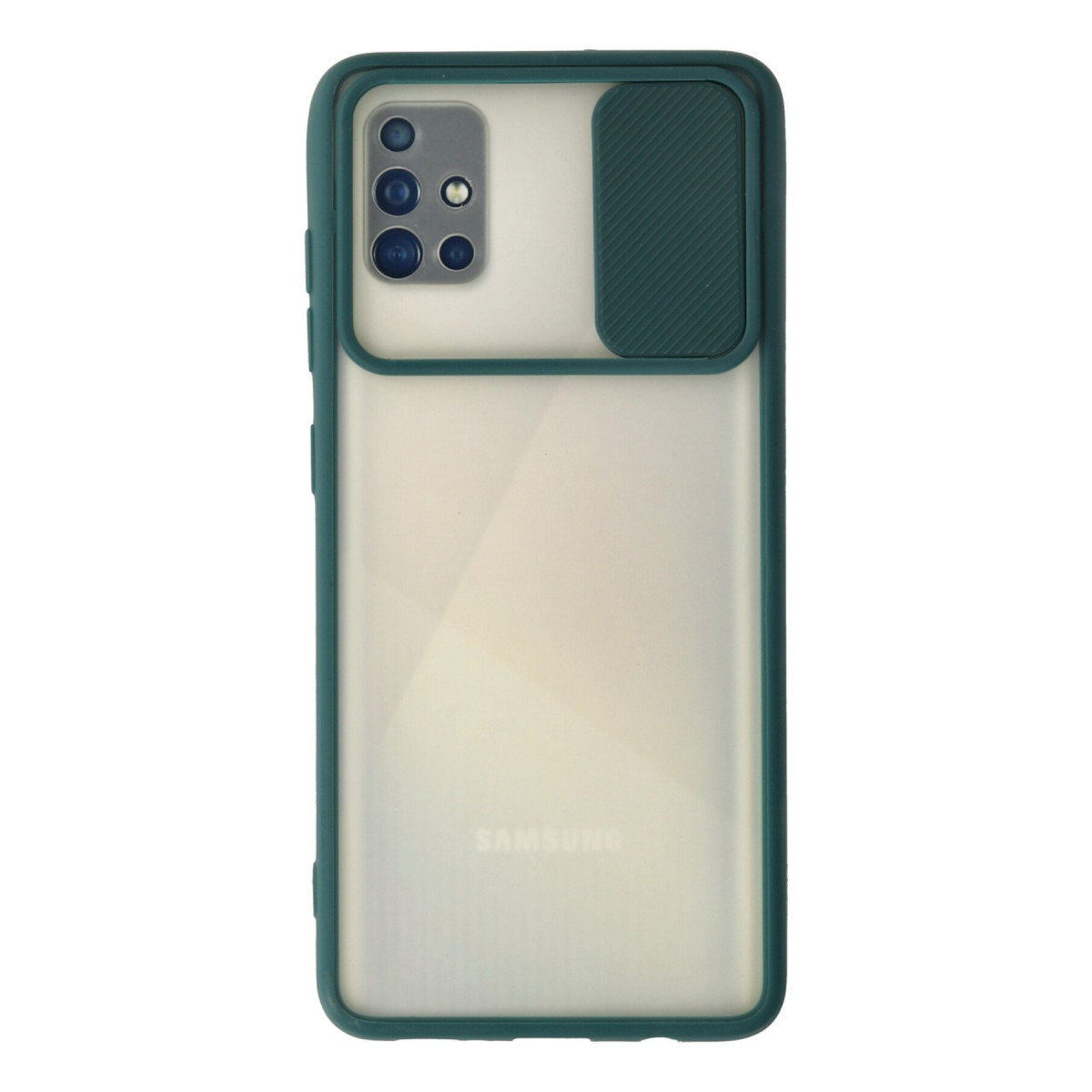 Galaxy A71 Kılıf Palm Buzlu Kamera Sürgülü Silikon - Yeşil