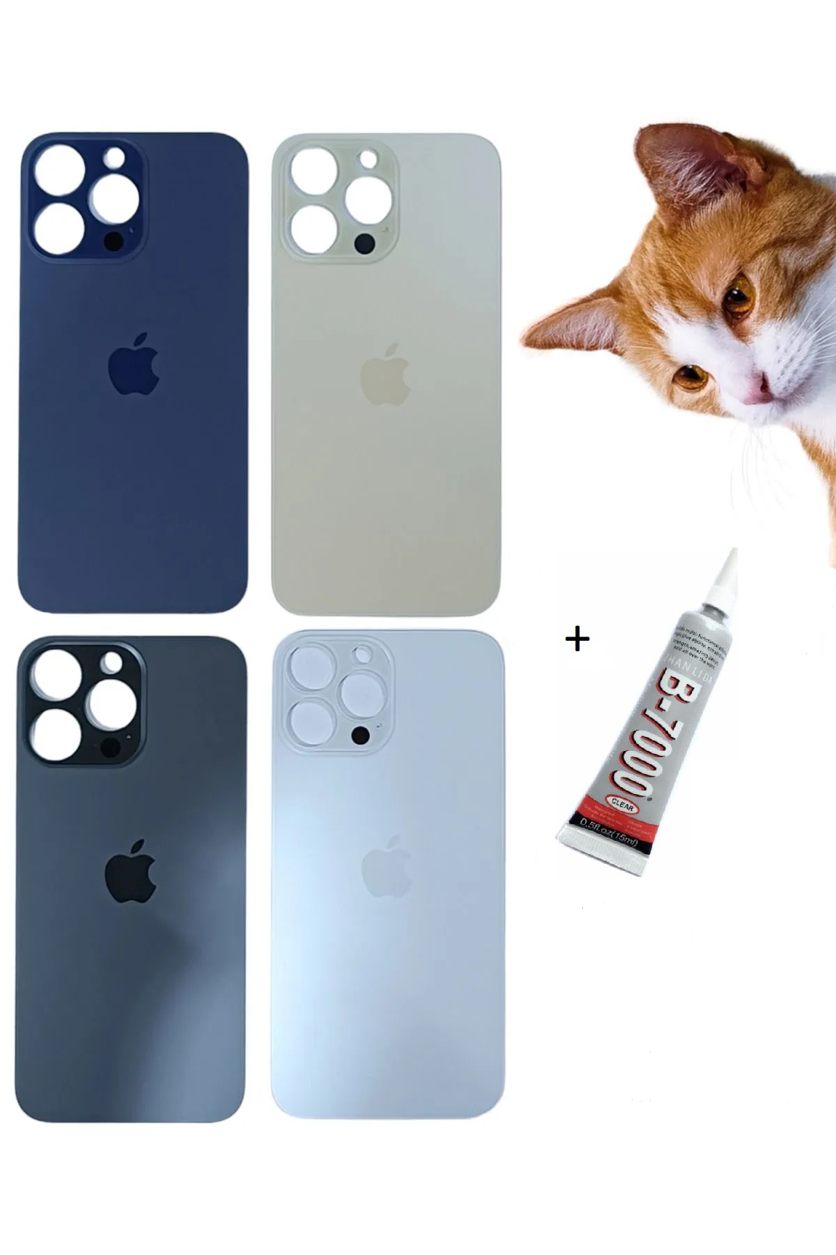 iPhone 14 PRO Uyumlu  Arka Batarya Pil Kapağı DERİN MOR (