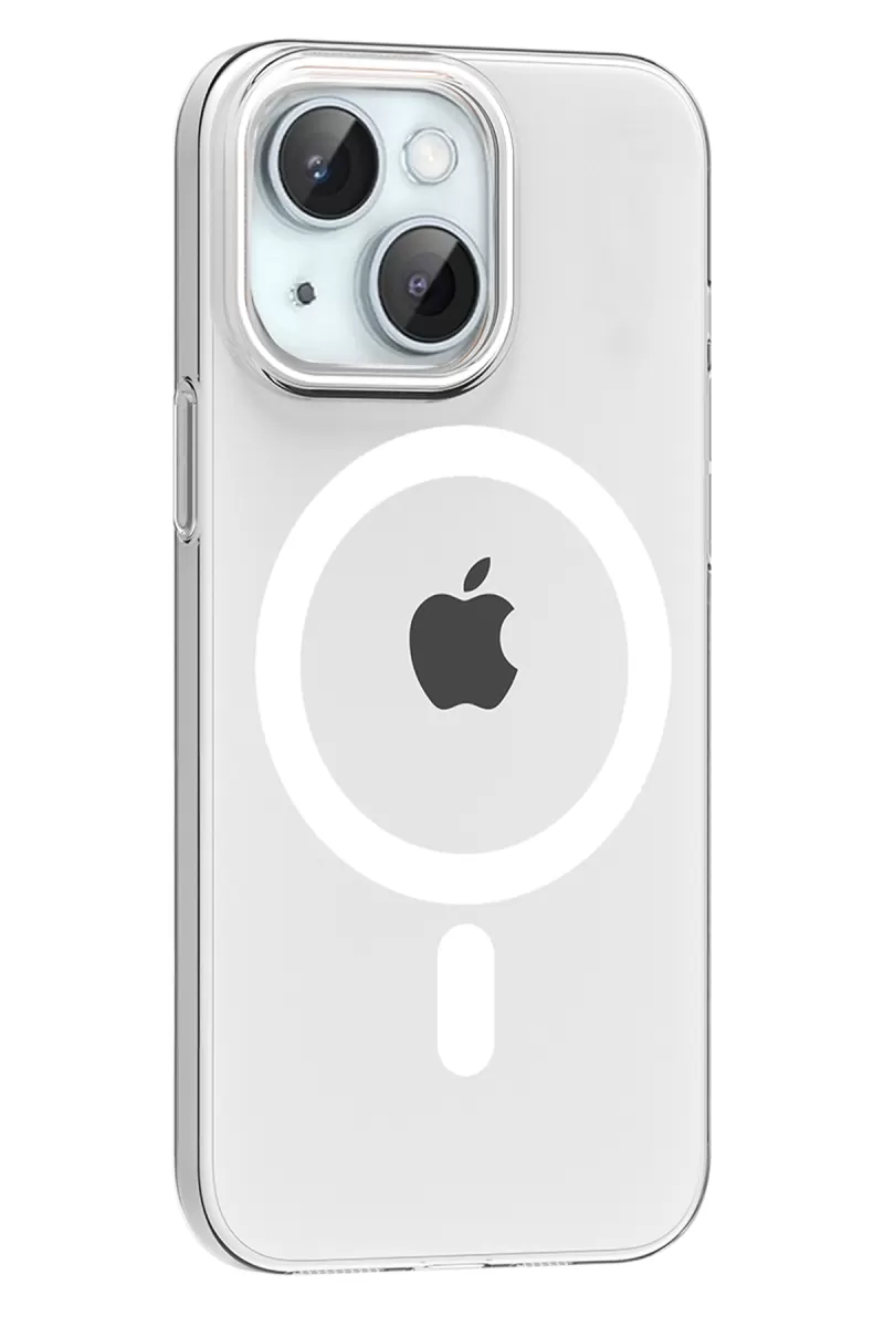iPhone 15 PC Blank Magsafe Kapak - Şeffaf