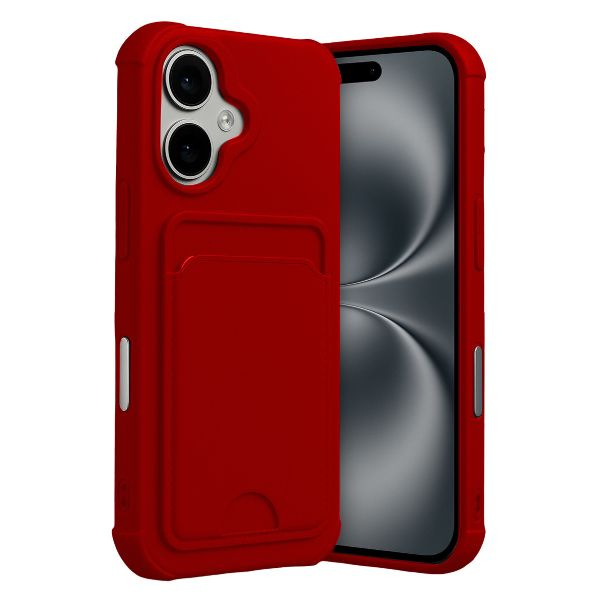 iPhone 17 Kelvin Kartvizitli Silikon - Kırmızı