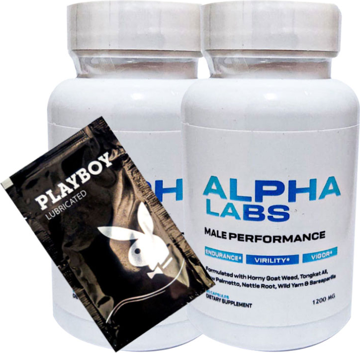 Alpha Labs Erkeklere 2ADET 60 Lı Özel Perfor.mans Destekleme BRK:013+ Hediy.e Playboy Kayan Jel