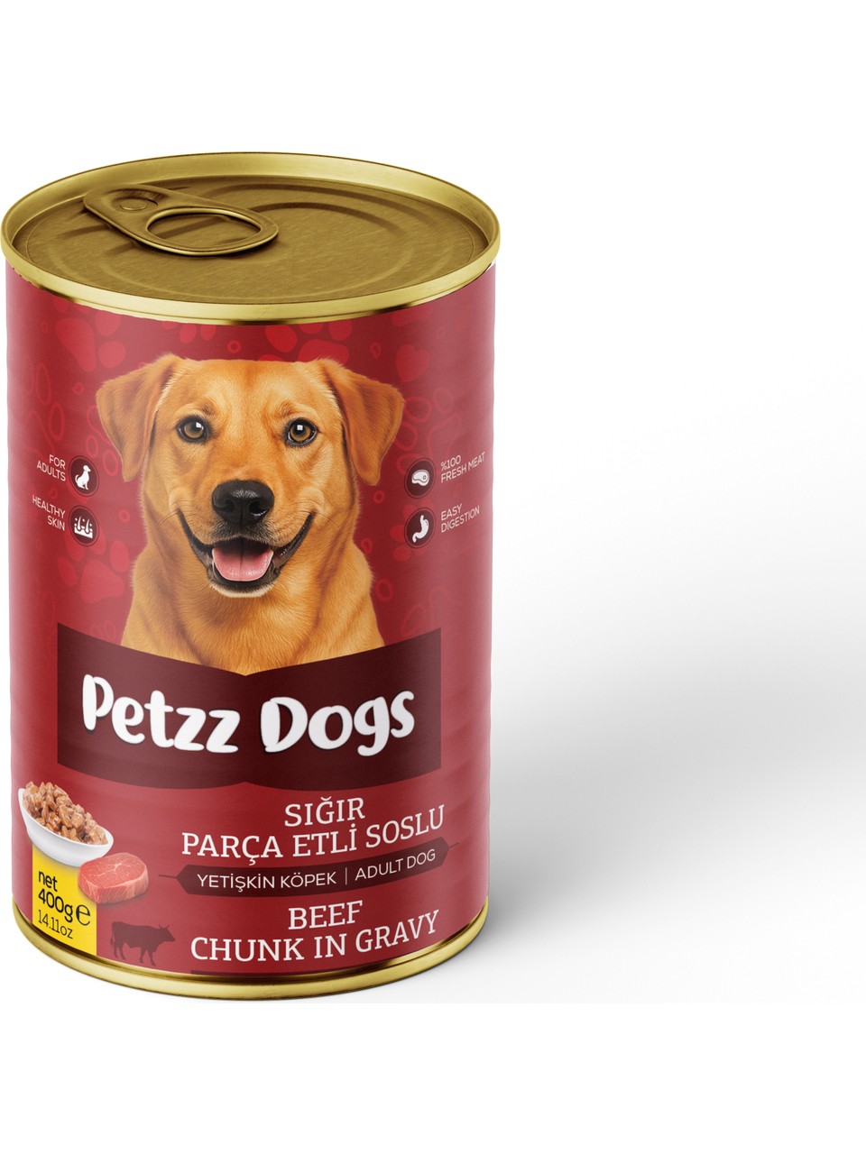 Petzzdogs Sığır Etli Yetişkin Köpek Konservesi 400 gr 1 Adet
