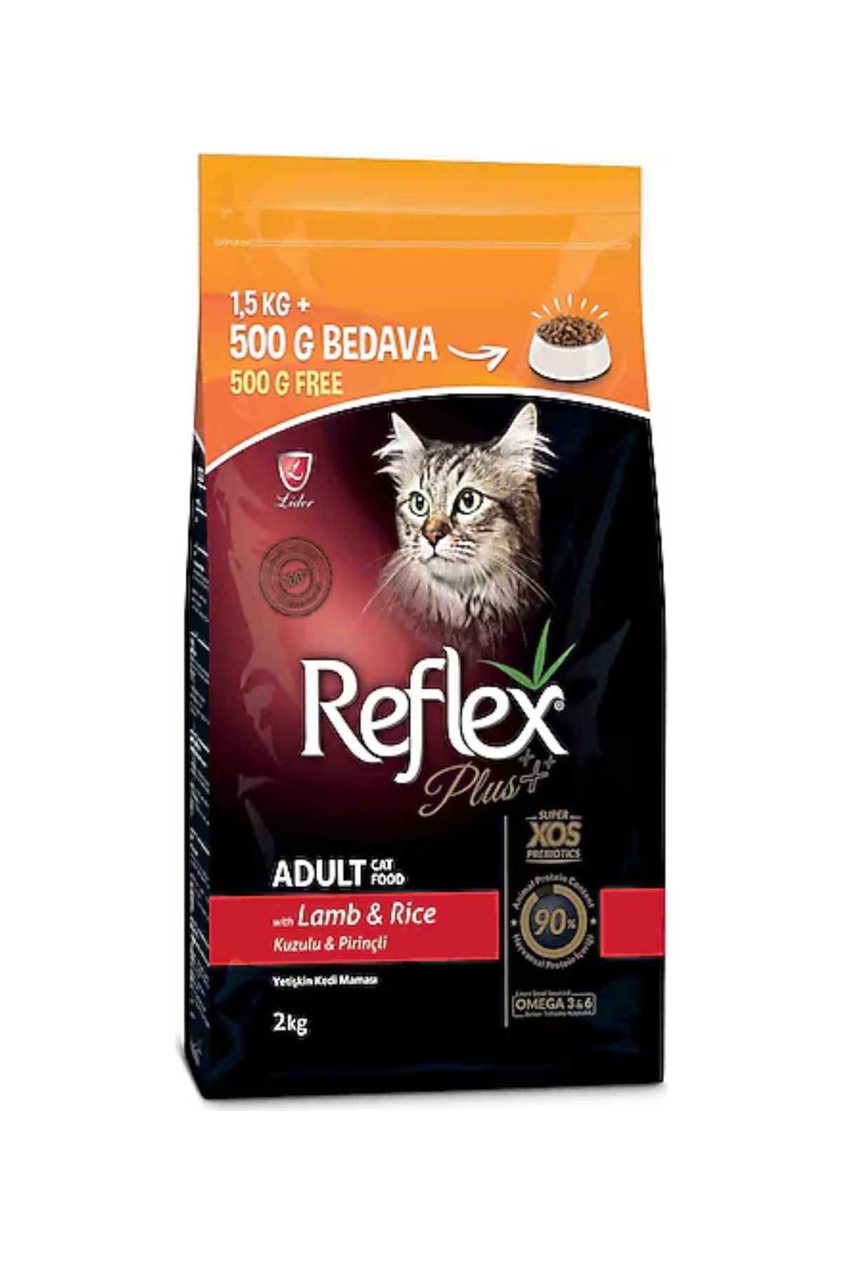 Kuzulu ve Pirinçli Yetişkin Kedi Maması 1,5kg + 500gr
