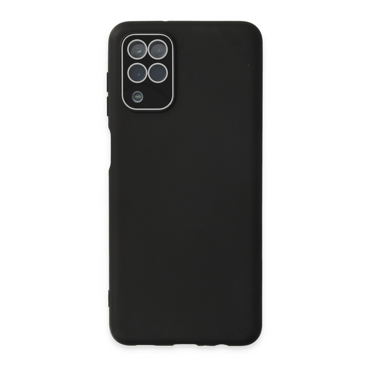 Galaxy A22 Kılıf Lansman Glass Kapak - Siyah