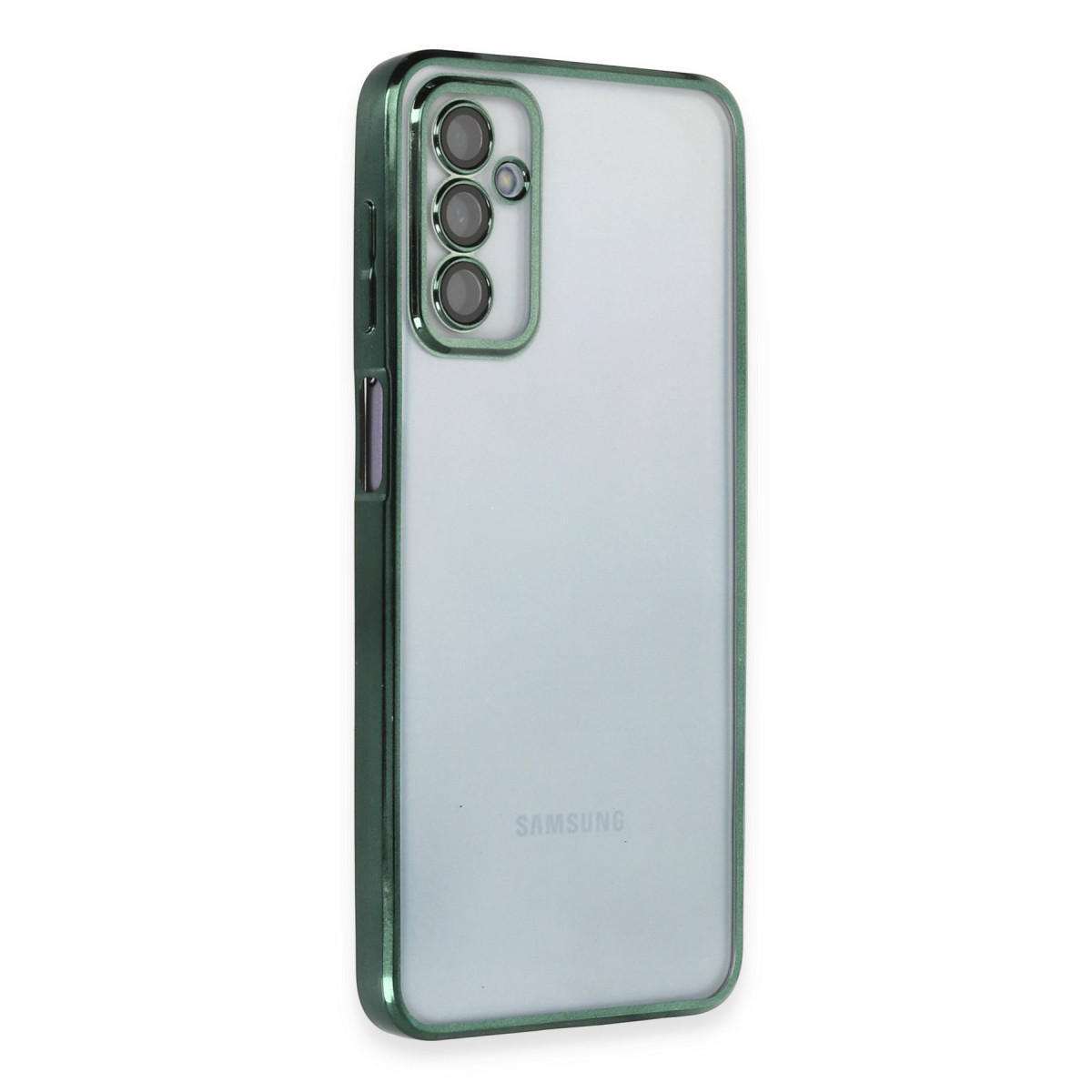 Galaxy M23 Kılıf Razer Lensli Silikon - Yeşil