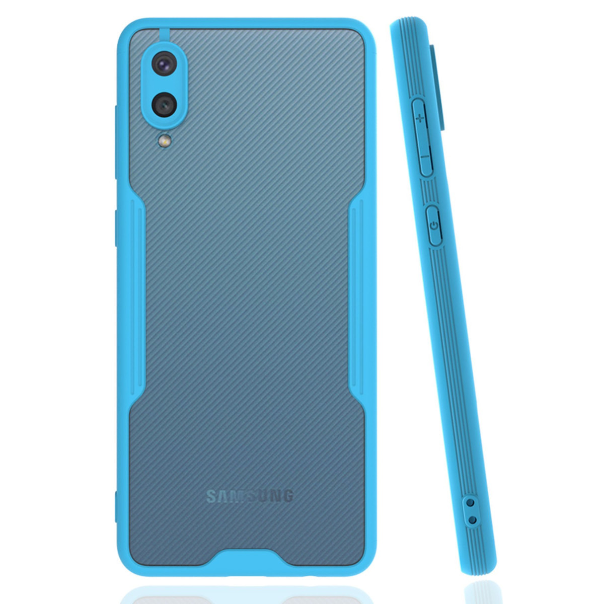 Galaxy A02 Kılıf Platin Silikon - Mavi