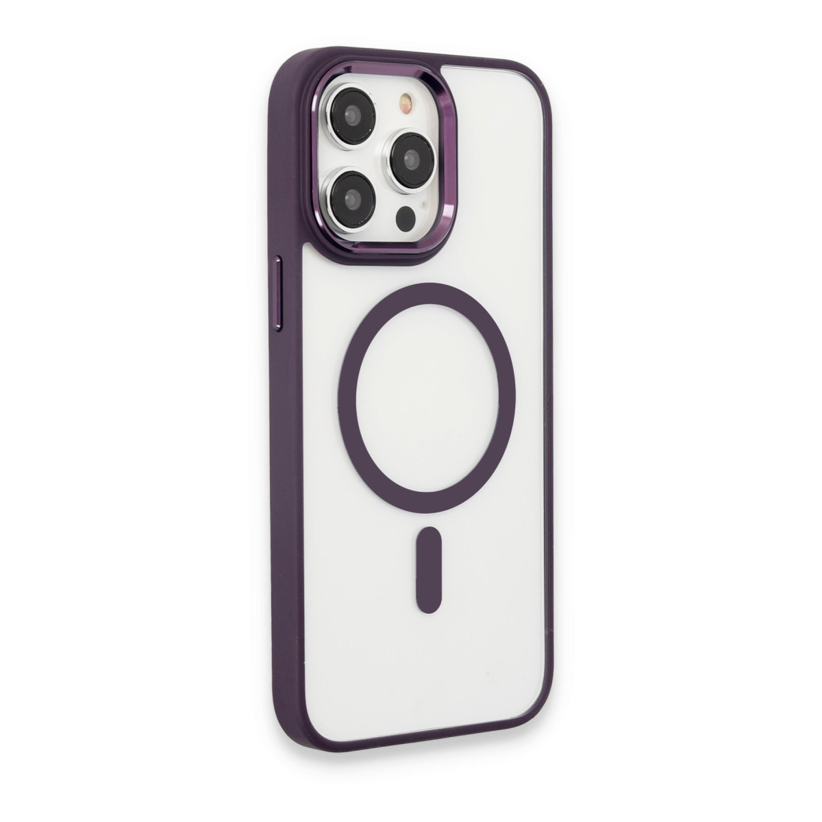 iPhone 15 Pro Max Kılıf Room Magneticsafe Silikon - Derin Mor