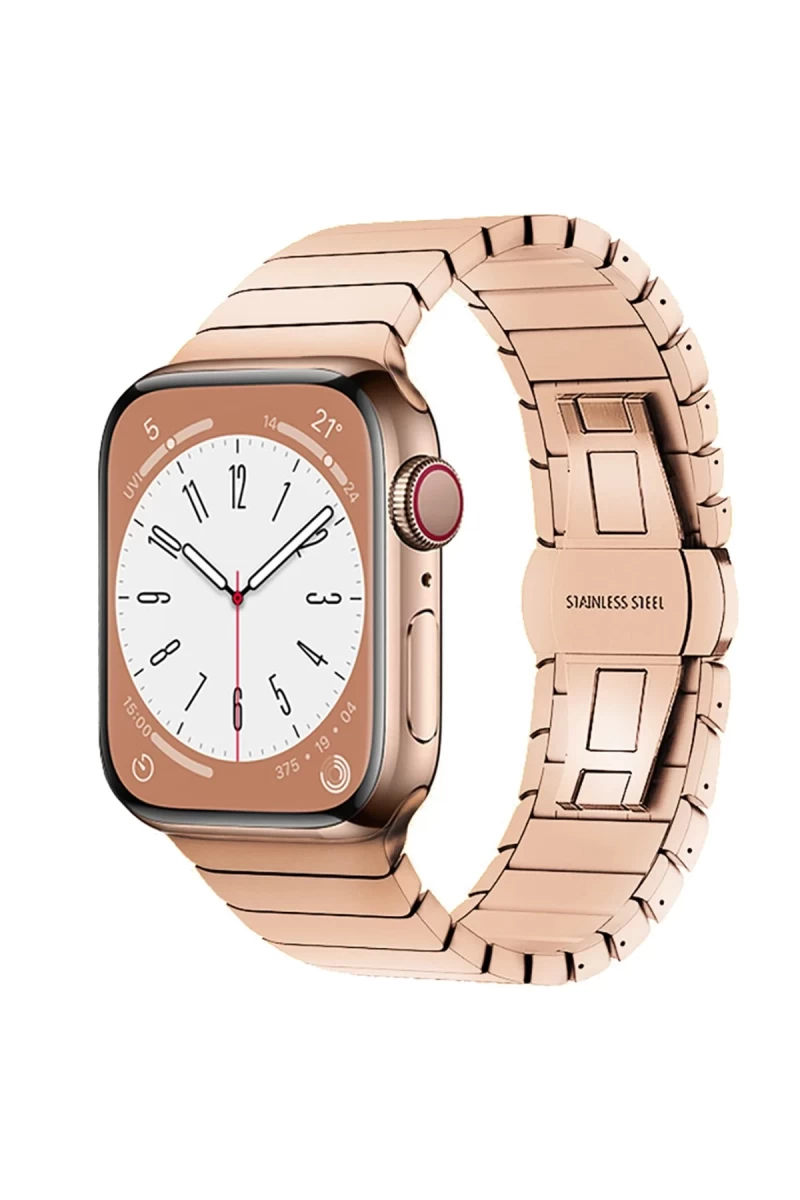 Apple Watch 42mm Uyumlu KR413 Fine Steel Kordon - Rose