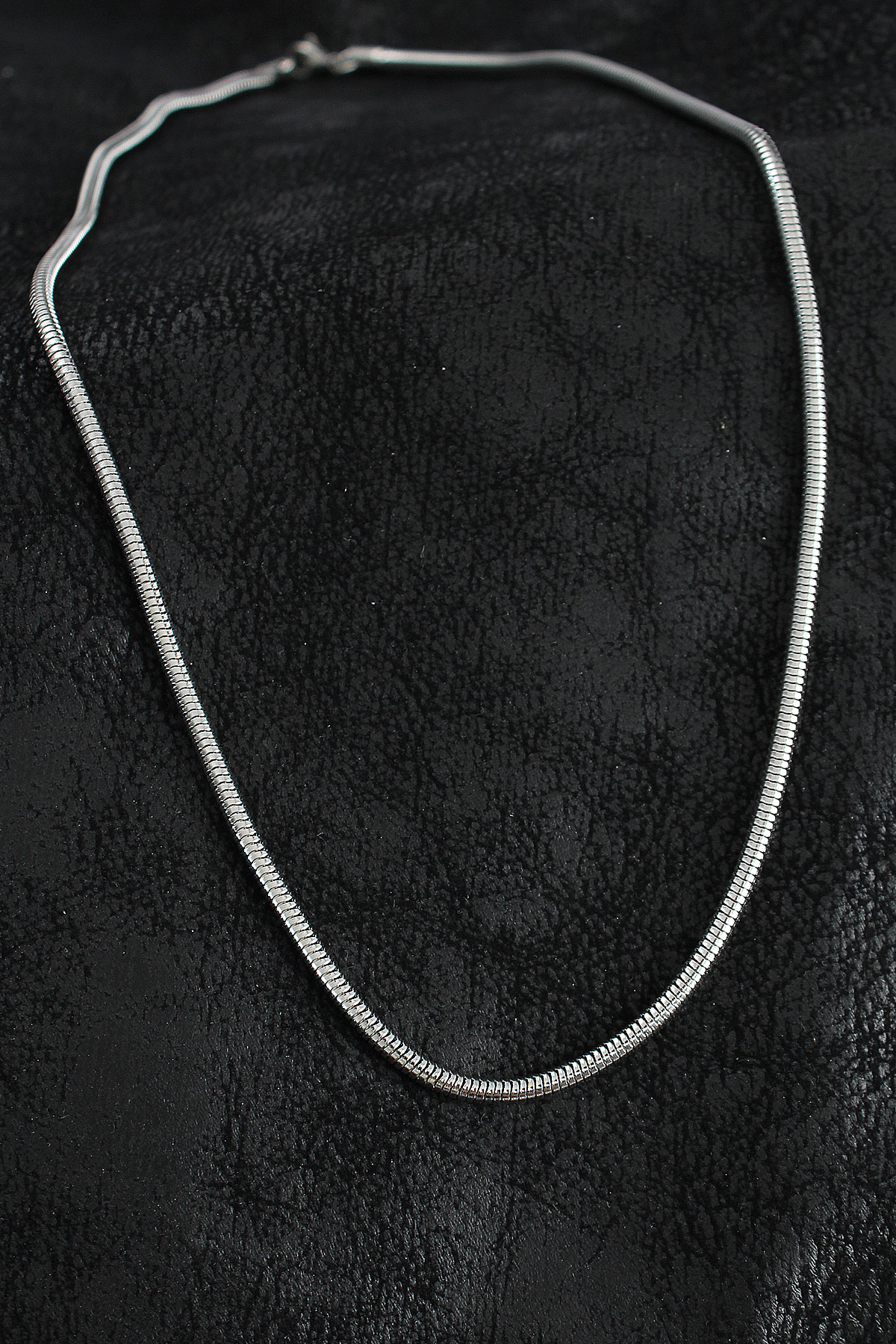 316L Çelik Oval İtalyan Zincir Model Gümüş Renk Erkek Kolye