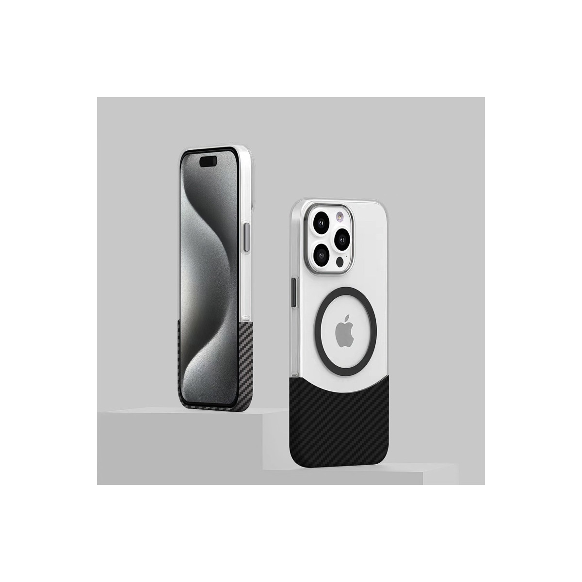 iPhone 16 Carbon Puzzle Magsafe Kapak - Siyah — görsel 3