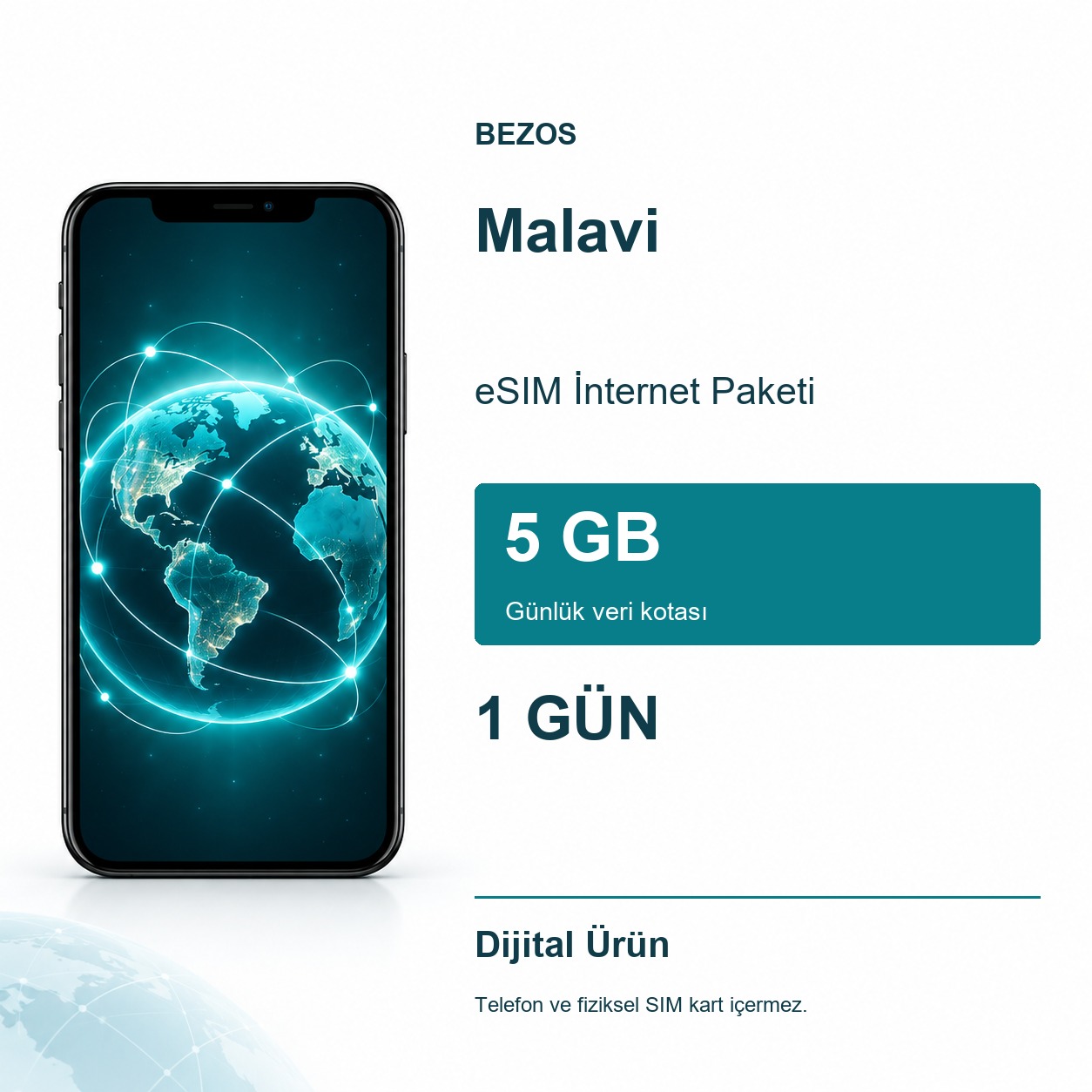 Malavi eSIM İnternet Paketi Günlük 5 GB 1 Gün