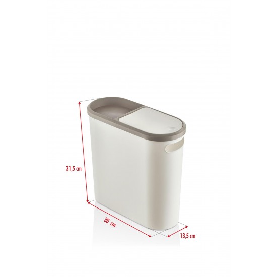 Beyaz Kapaklı WC Kağıtlıklı Çöp Kovası & Ofis Çöp Kovası 10 Lt