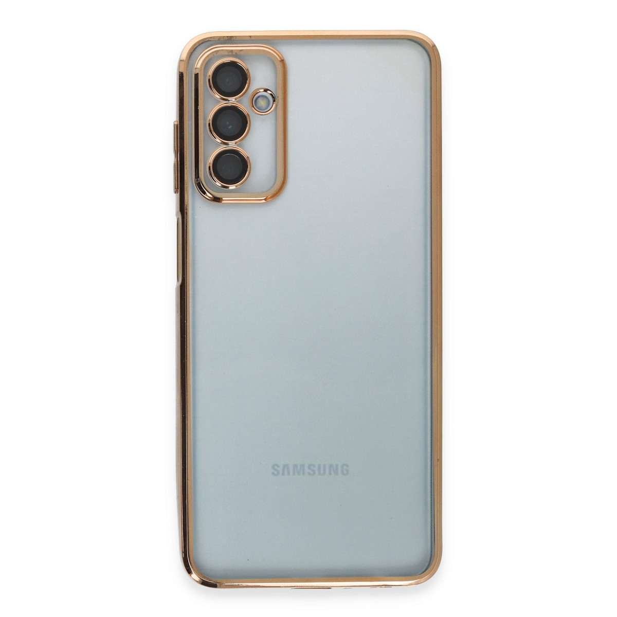 Galaxy M23 Kılıf Razer Lensli Silikon - Gold