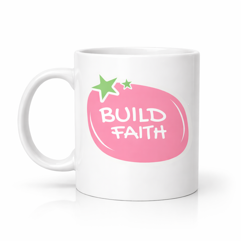 Build Faith "UMUDUNU İNŞA ET" Yazılı Porselen Kupa MODEL 151 – Motivasyon Temalı, Kahve &amp; Çay Kupası – Hediye Seçeneği