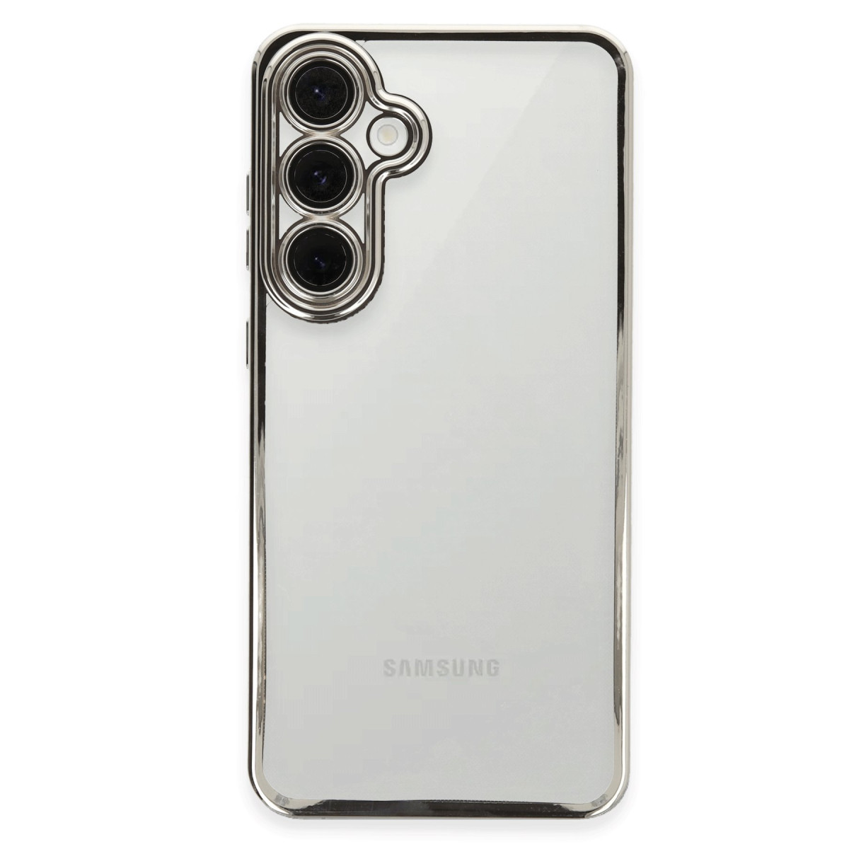 Galaxy S24 FE Kılıf Razer Lensli Silikon - Gümüş
