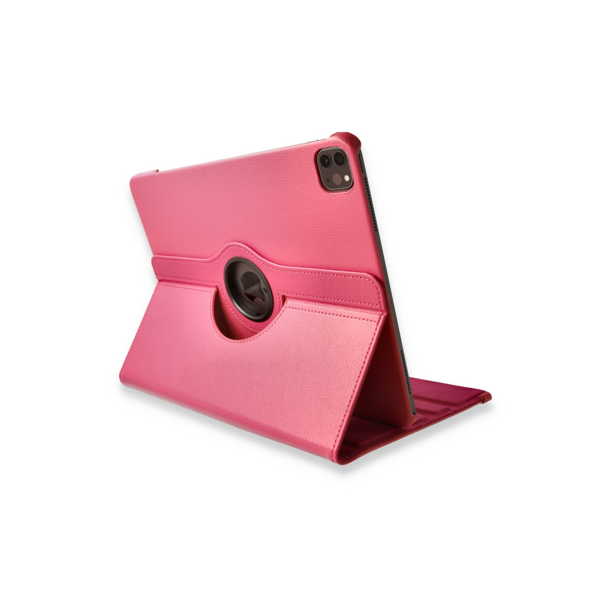 iPad Pro 12.9 (2021) Kılıf 360 Tablet Deri Kılıf - Pembe
