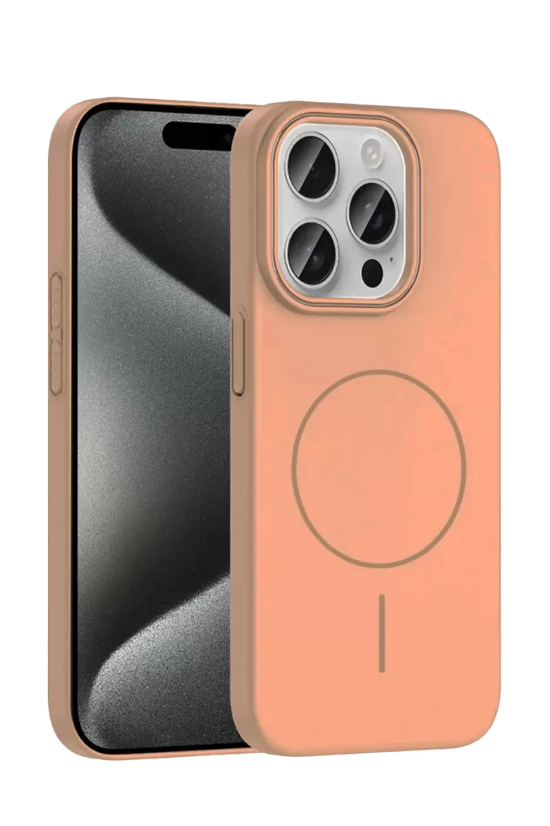 iPhone 15 Pro Max Broş Magsafe Kapak - Çöl Titanyum
