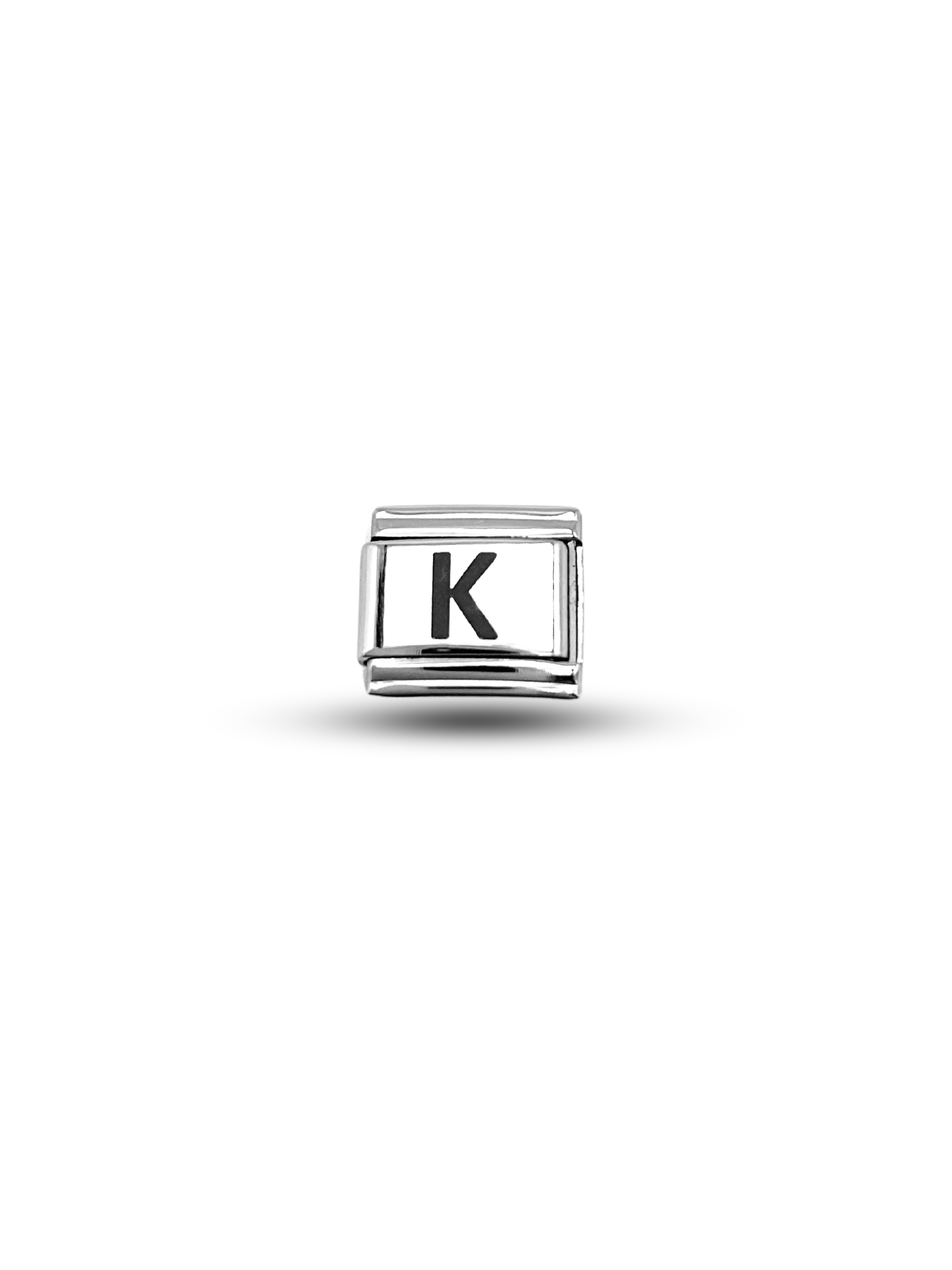 K Harf Charm | Çelik Bileklik Aksesuarı | Kişiye Özel Harf Modülü | Minimal &amp; Şık Tasarım