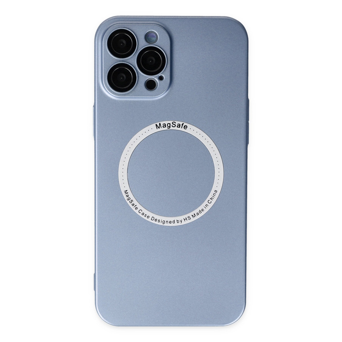iPhone 12 Pro Kılıf Jack Magneticsafe Lens Silikon - Sierra Blue