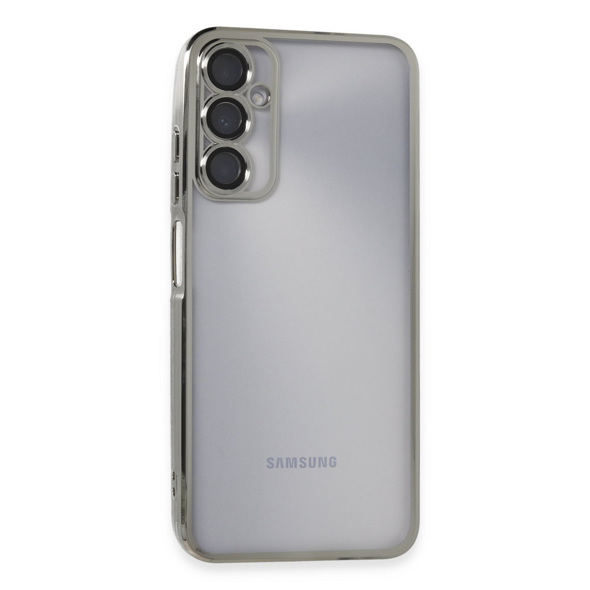 Galaxy A05S Kılıf Razer Lensli Silikon - Gümüş