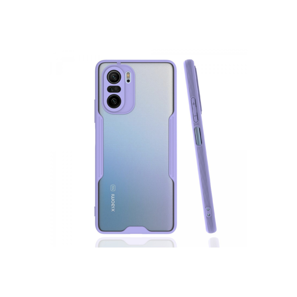 Poco F3 Kılıf Platin Silikon - Lila