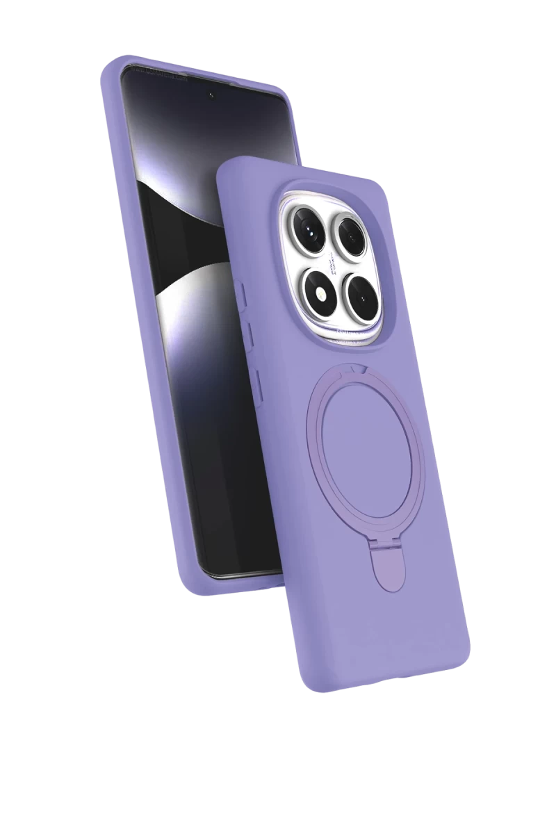 Xiaomi Redmi Note 14 Pro 4G Uyumlu Regal Magsafe Standlı Kapak - Lila