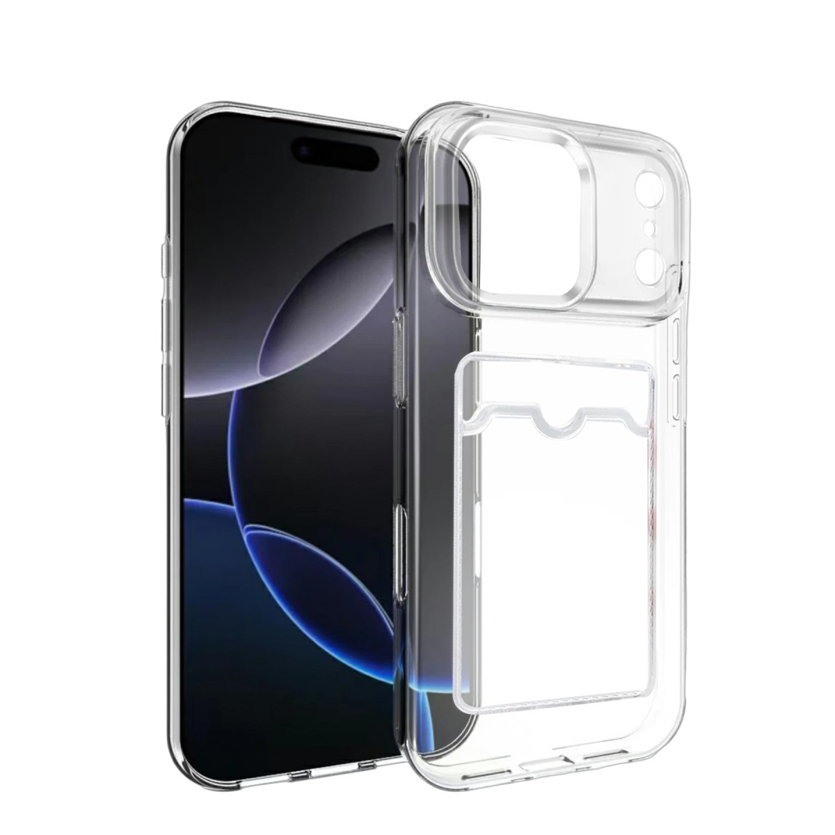 iPhone 17 Pro Kart Şeffaf Silikon - Şeffaf