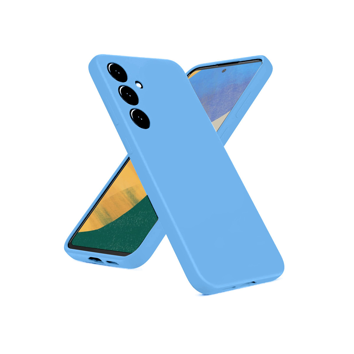 Galaxy A36 Kılıf Nano içi Kadife Silikon - Mavi