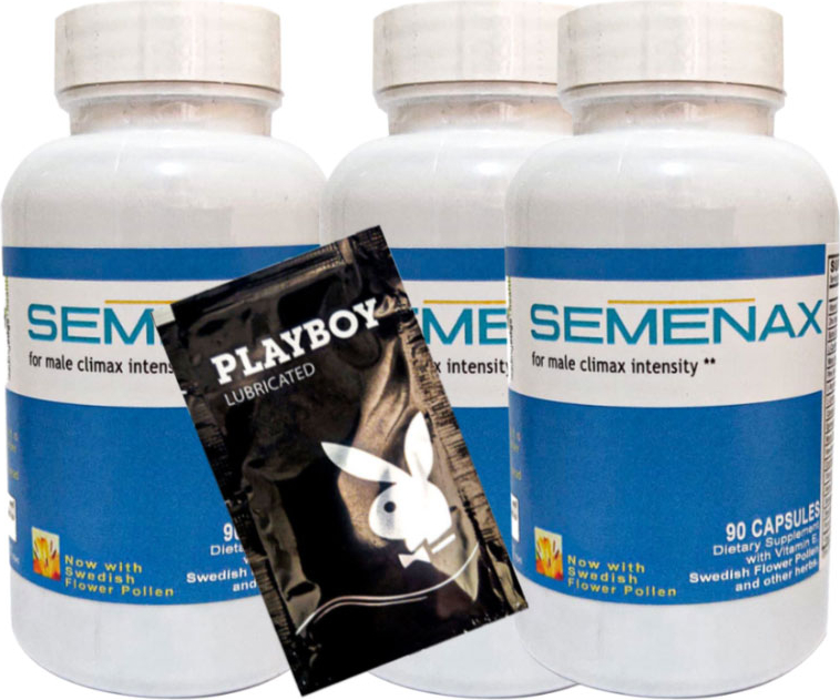 Semenax Erkeklere Özel Perfor.mans Destekleme 3 Adet 90 Lı BRK:019 + Hed.iye Playboy Kaydırmaca Jeli
