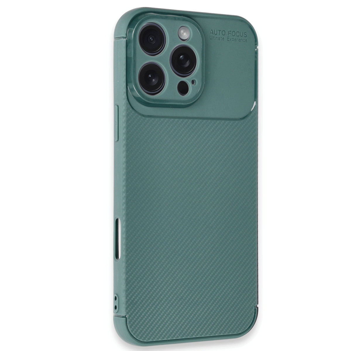 iPhone 16 Pro Max Kılıf Auto Focus Karbon Kapak - Koyu Yeşil — görsel 5